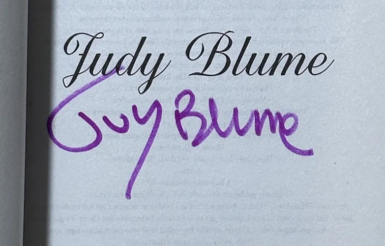Judy Blume — Judy Blume signed Tiger Eyes Judith Blume author Banned Books young adult, изображение 3