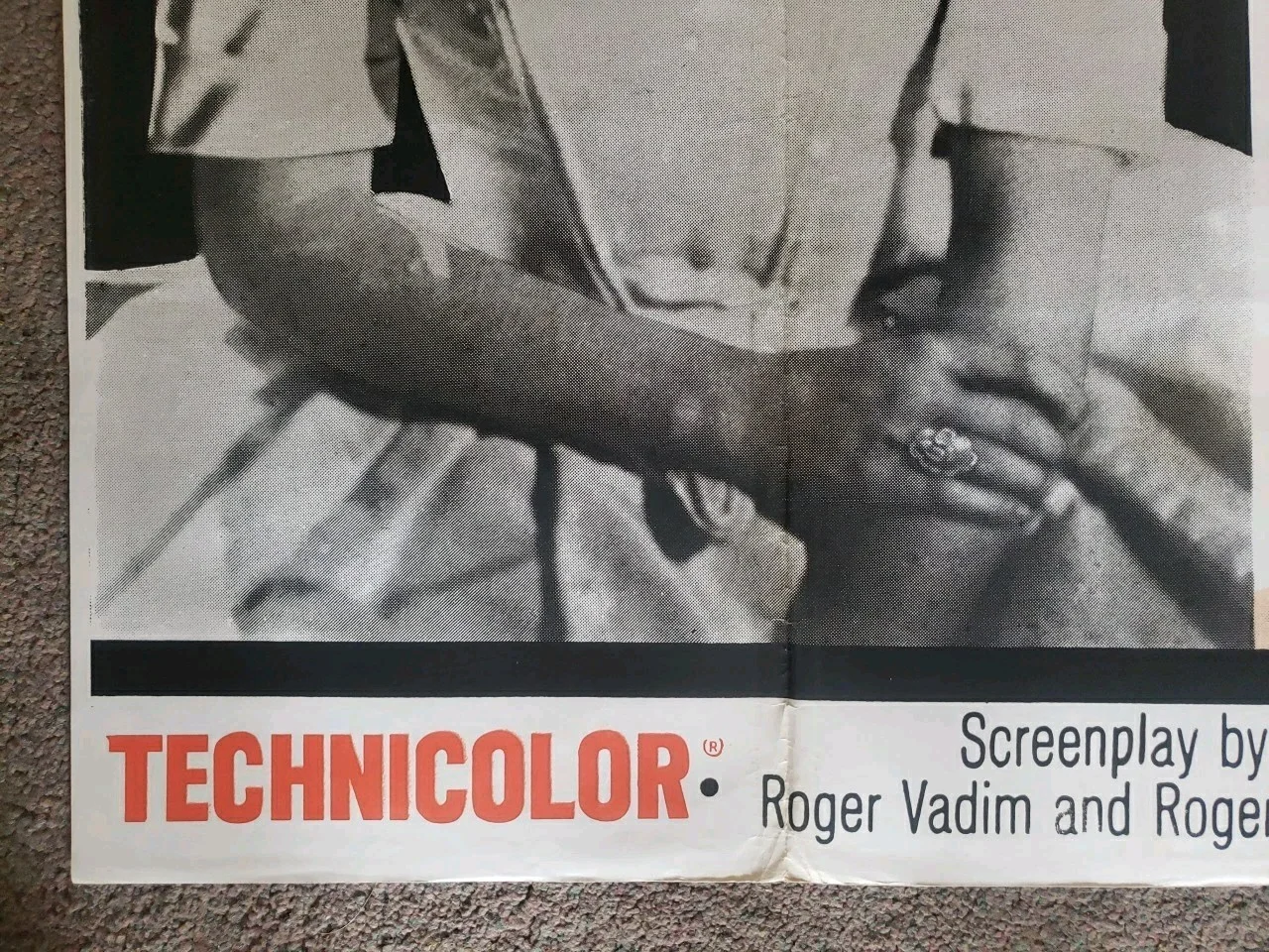 Blood And Roses 1960 ORIGINAL UK Quad Cinema poster Vampire Roger Vadim Horror, изображение 2