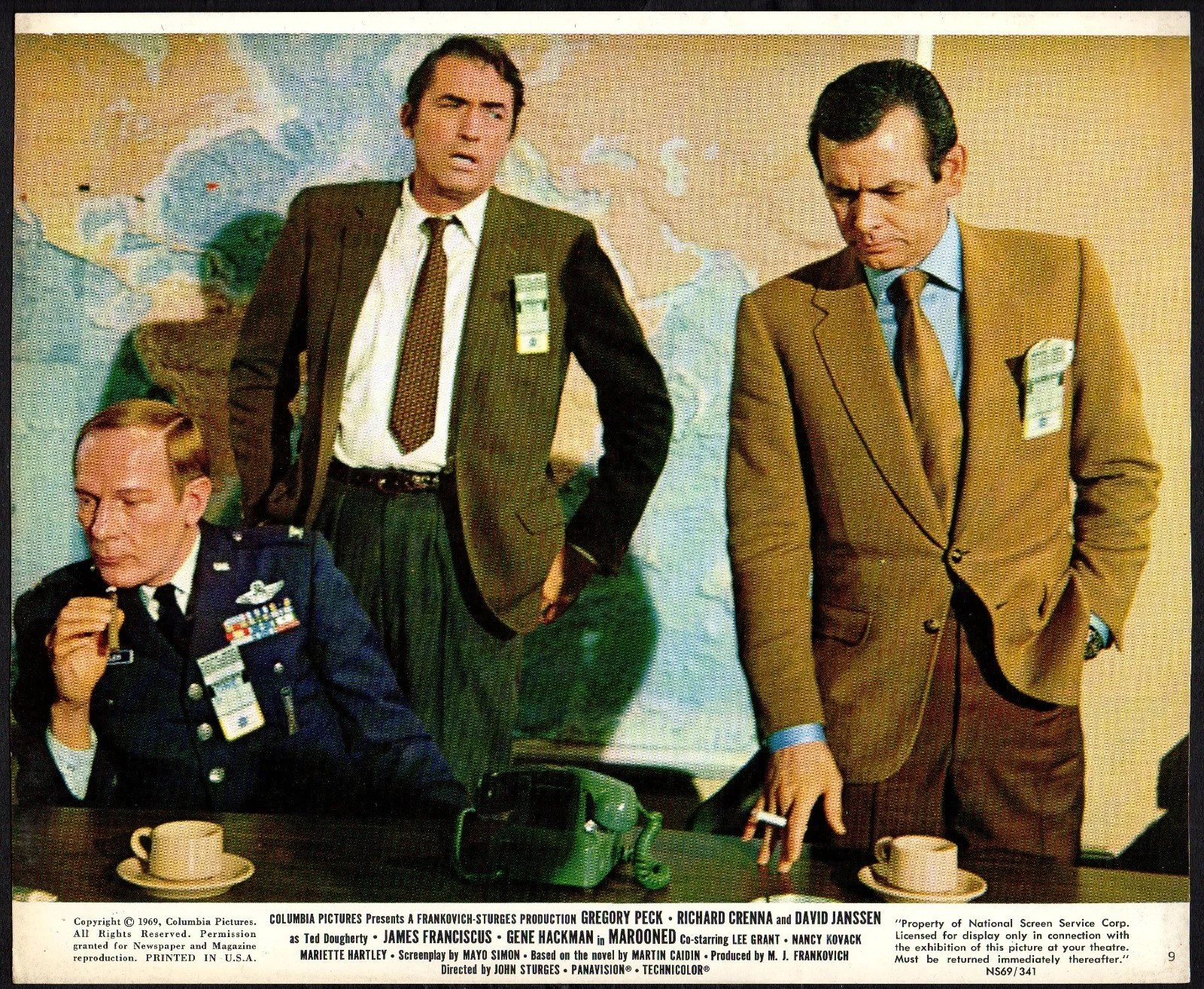 MAROONED 1969 Gregory Peck Gene Hackman Richard Crenna US 10x8 LOBBY SET, image 5