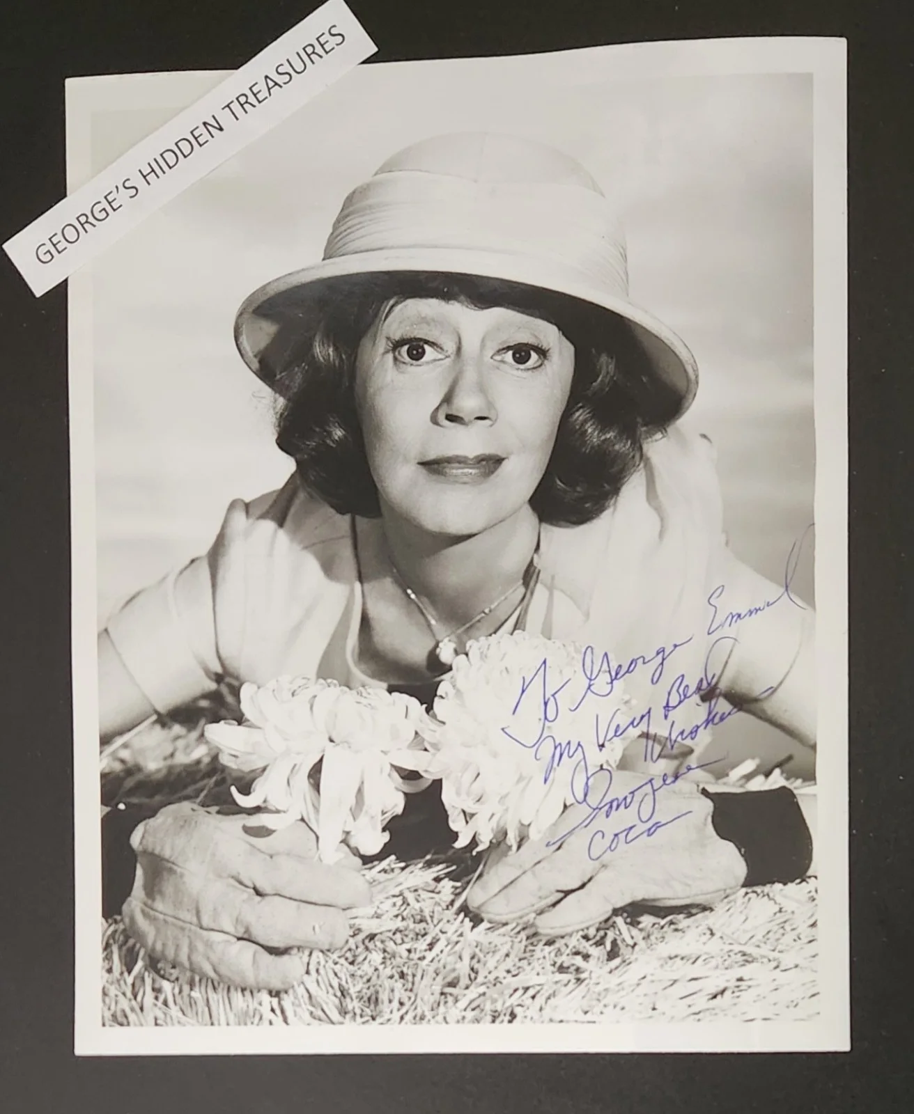 IMOGENE COCA — IMOGENE COCA signed autographed 7x9" B&W "YOUR SHOW OF SHOWS"