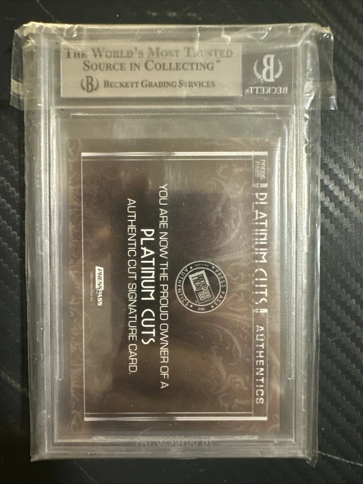 2013 Press Pass Platinum Cuts Norman Reedus Auto /18 Beckett Slabbed, image 2