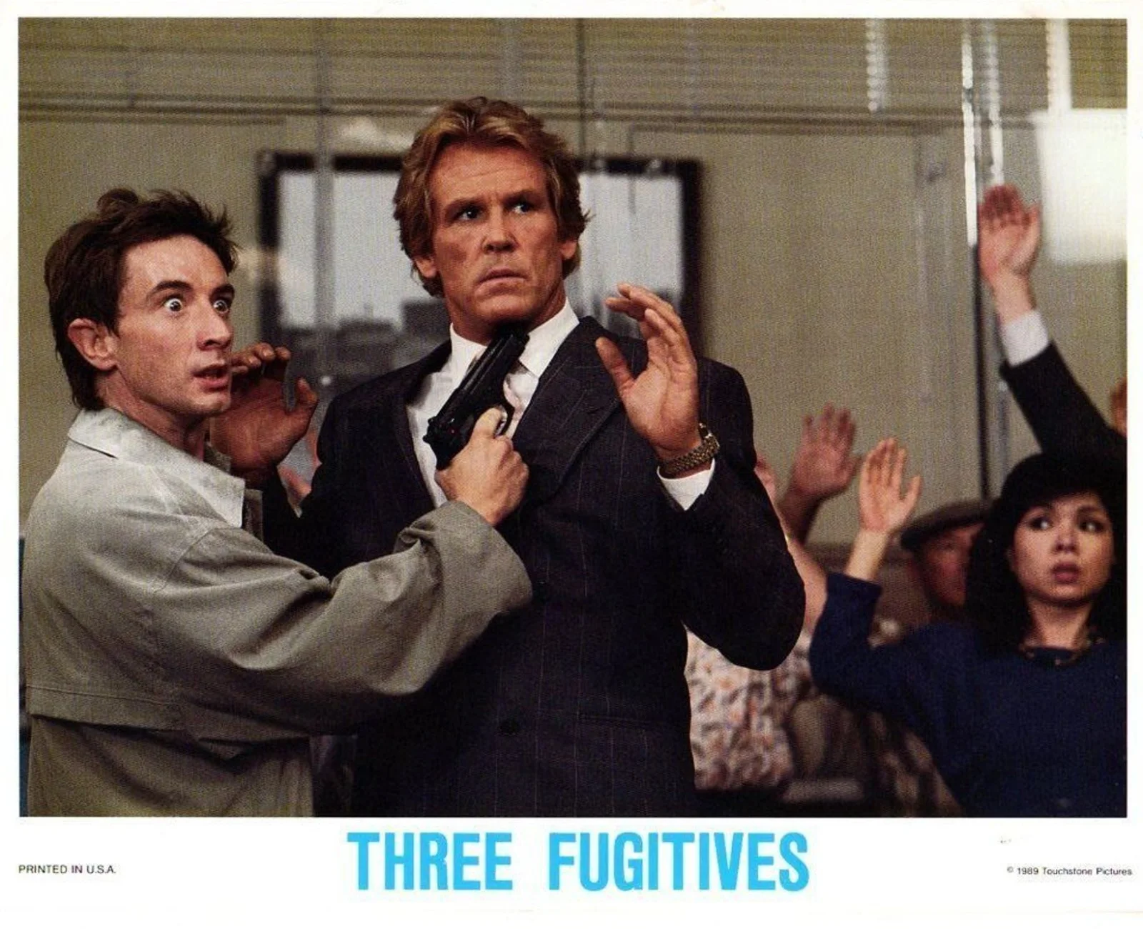 THREE FUGITIVES 1989 Nick Nolte, Martin Short, James Earl Jones 10x8 LOBBY SET, image 3