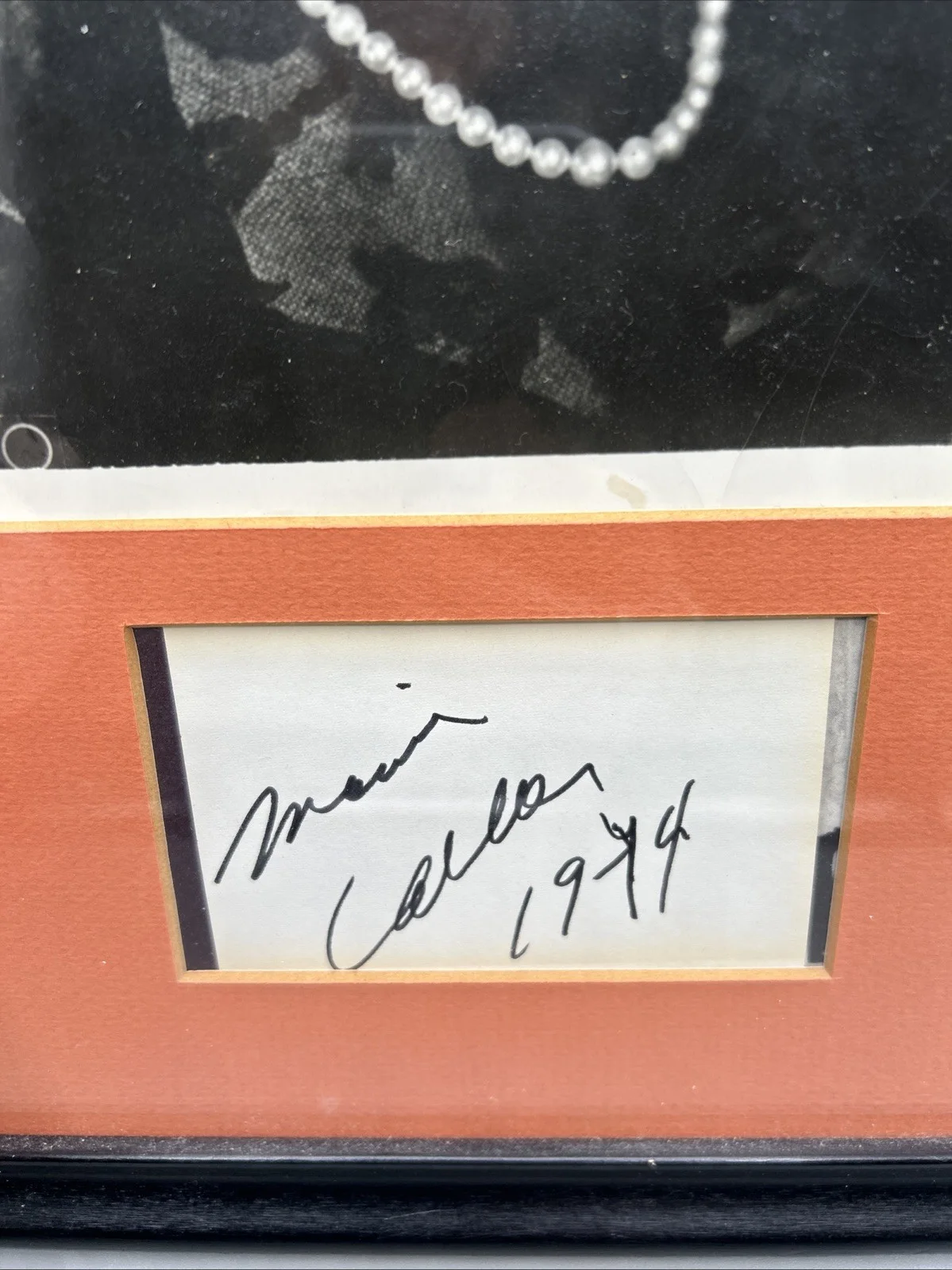 Maria Callas 1974 Signed Autograph Framed Photo Opera Soprano, изображение 2