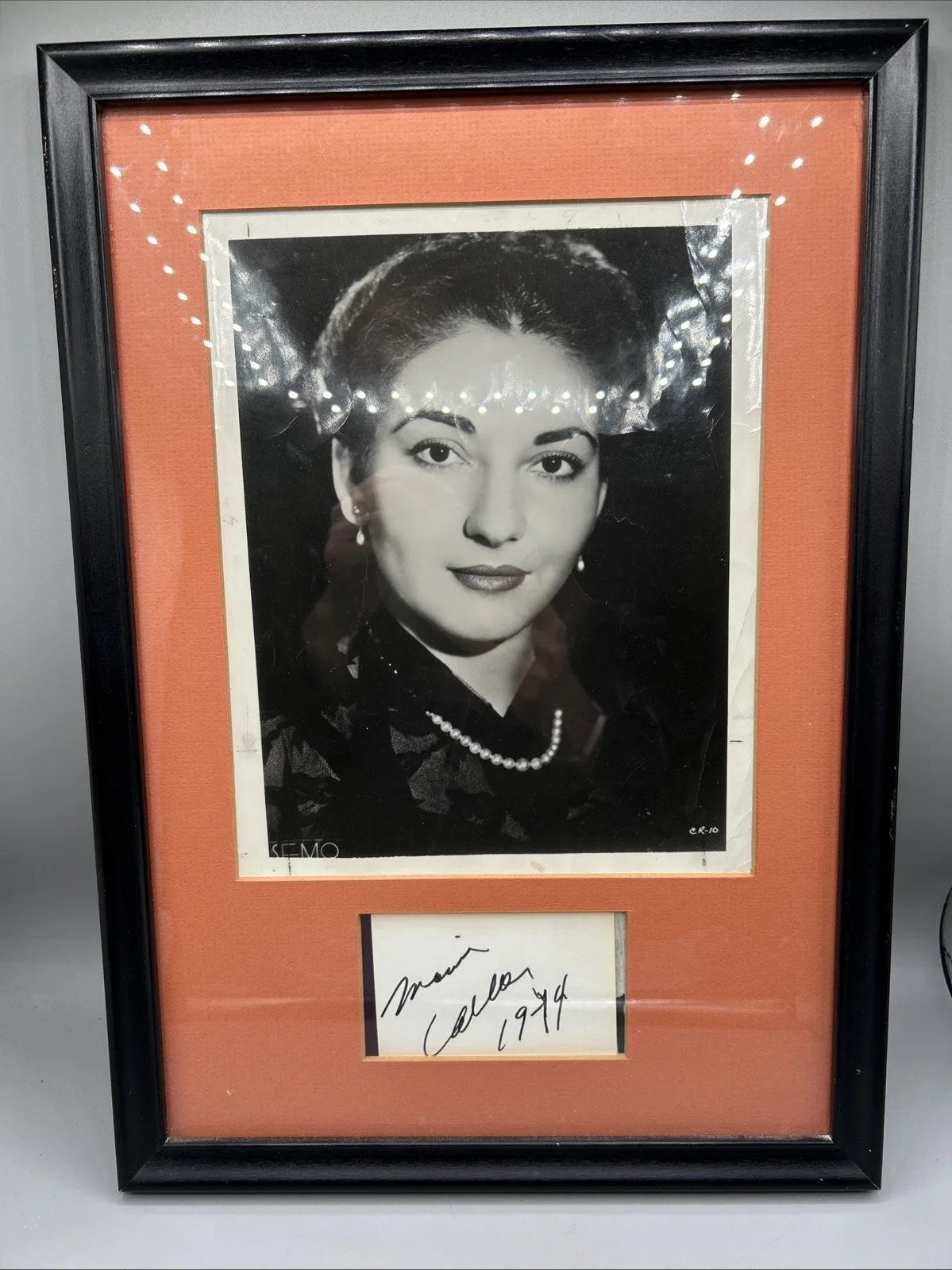 Maria Callas 1974 Signed Autograph Framed Photo Opera Soprano, изображение 4