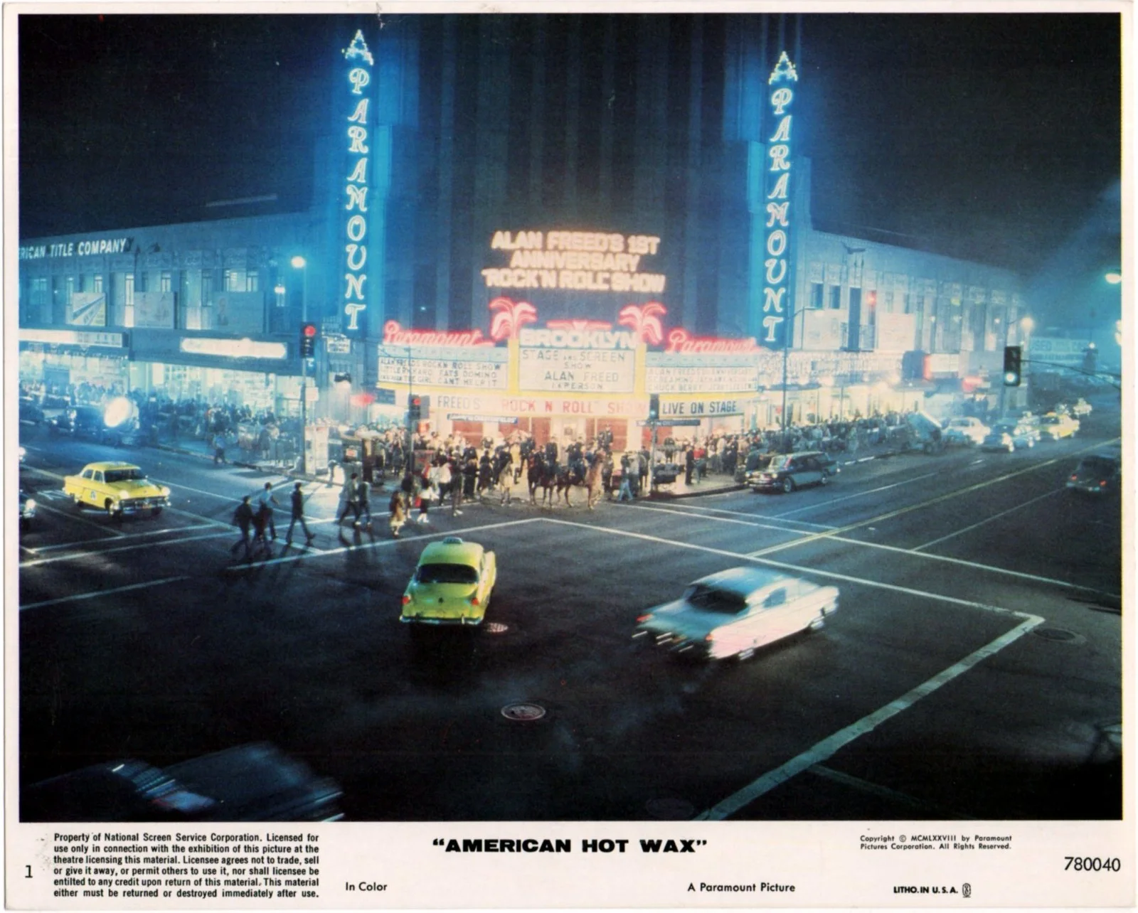 AMERICAN HOT WAX 1978 Tim McIntire, Alan Freed, Chuck Berry U.S. 10x8 LOBBY SET, изображение 2