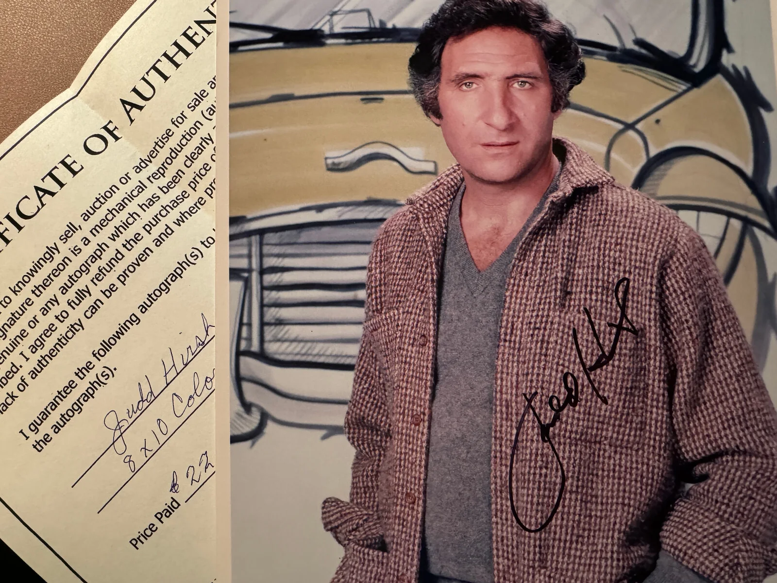 Judd Hirsch — Judd Hirsch Signed (Early) TAXI. 8x10 Color Photo W/ COA, изображение 2