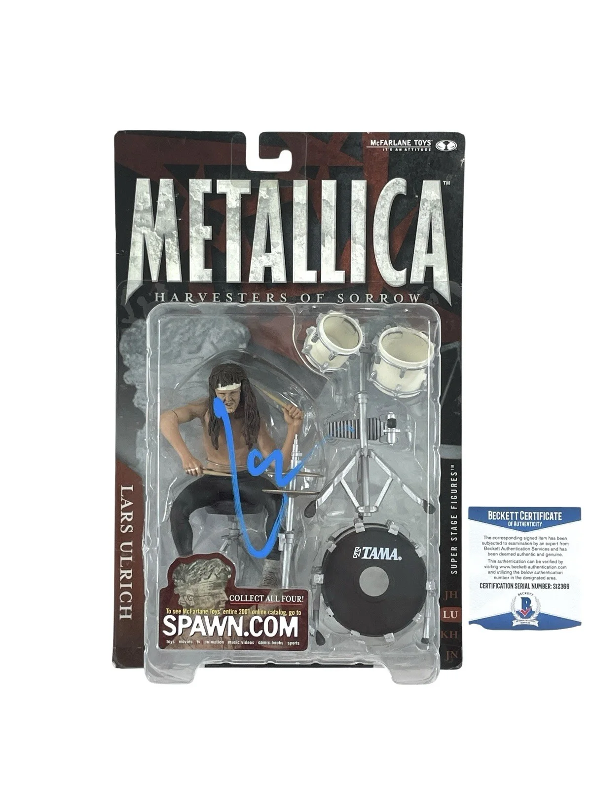Metallica Lars Ulrich Autographed McFarlane Action Figure Signed Beckett 🔥🥁, изображение 4