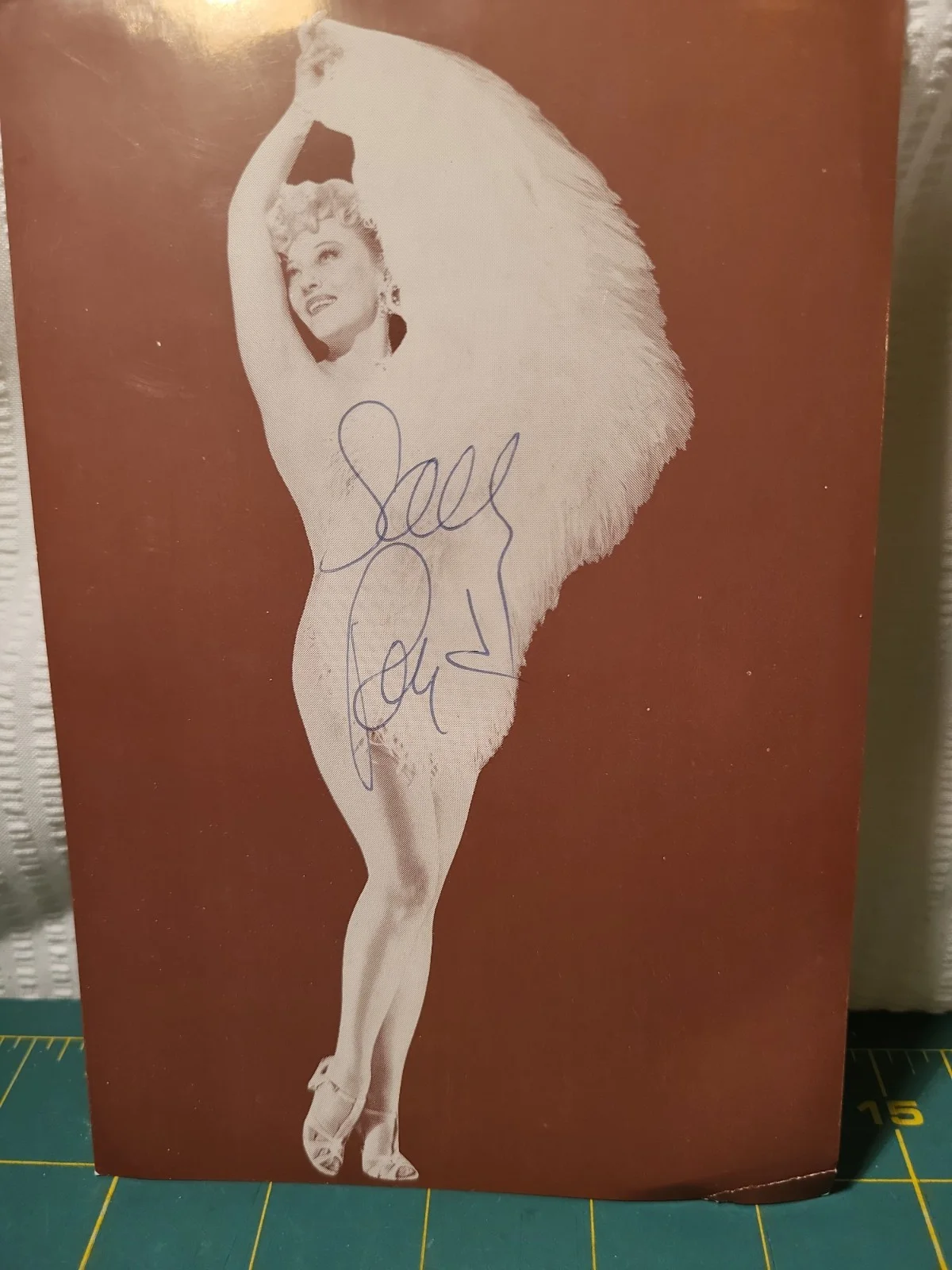 SALLY RAND — Sally Rand Autographed 5x7 Photo Card at Sho Bar New Orleans Night Club Vintage, изображение 2