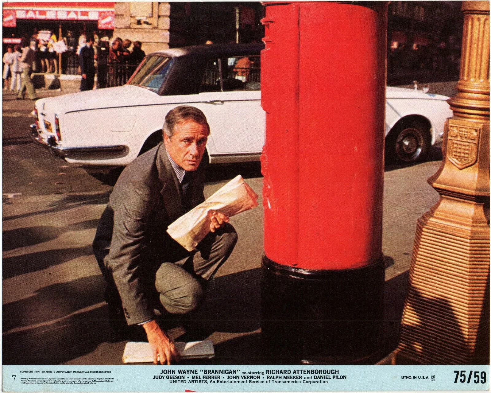 BRANNIGAN 1975 John Wayne, Lesley-Anne Down 7 U.S. 10x8 LOBBY CARDS, image 2