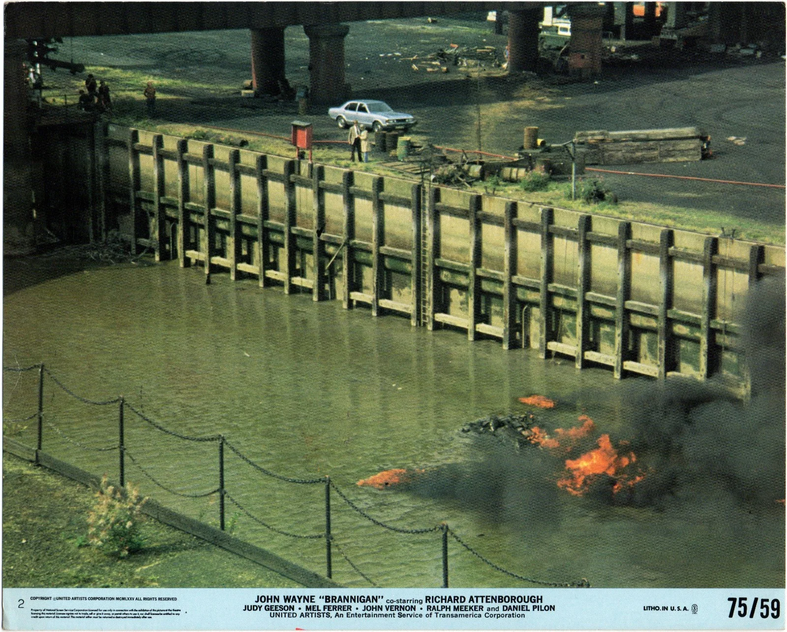 BRANNIGAN 1975 John Wayne, Lesley-Anne Down 7 U.S. 10x8 LOBBY CARDS, image 4