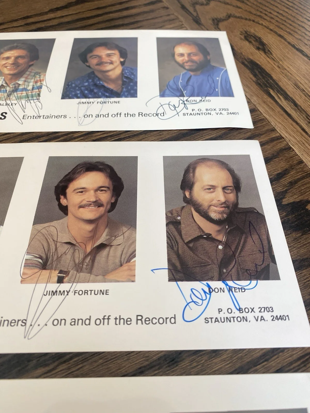 The Statler Brothers Autographed Promo Photo Card Set Of 3 Signed, изображение 4