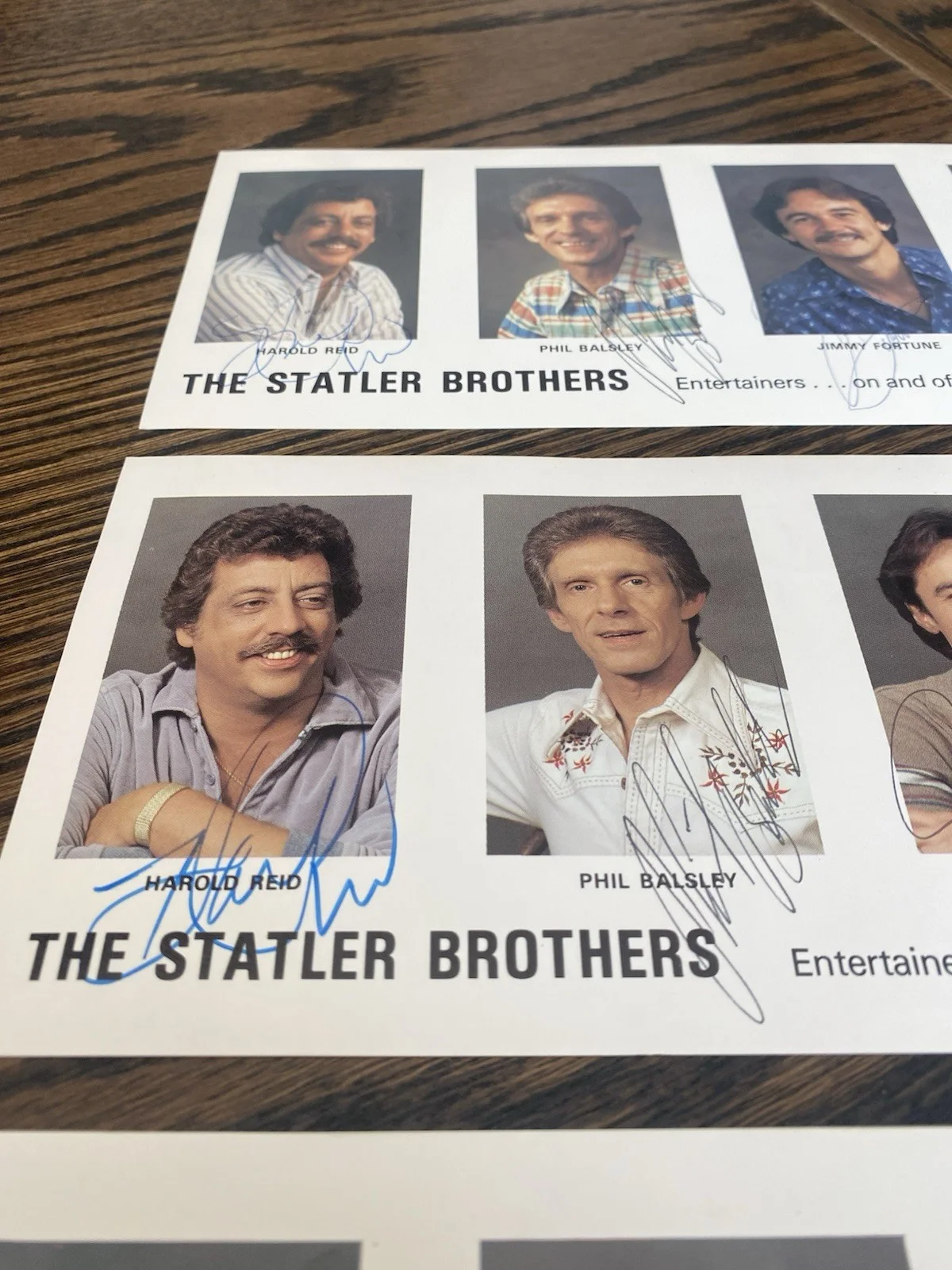The Statler Brothers Autographed Promo Photo Card Set Of 3 Signed, изображение 5
