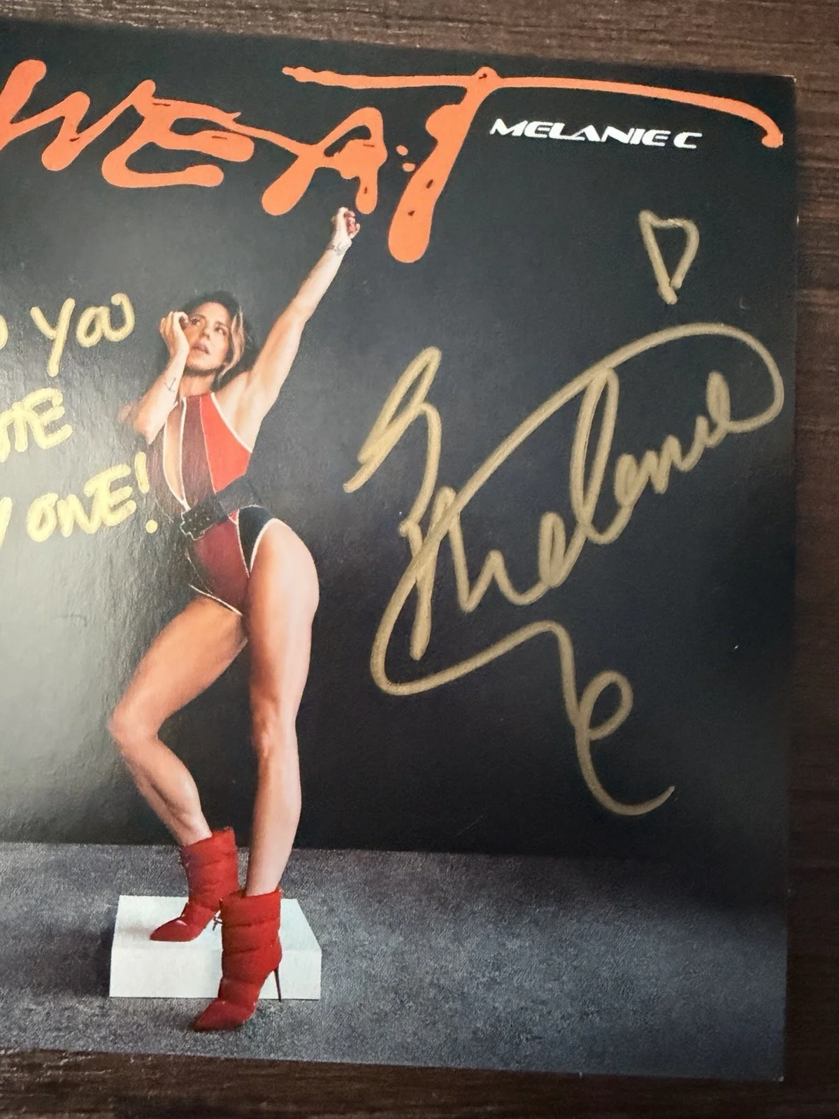 Melanie C SIGNED AUTOGRAPHED Sweat W Lyrics CD Sporty Spice Girls I Turn To You, изображение 3