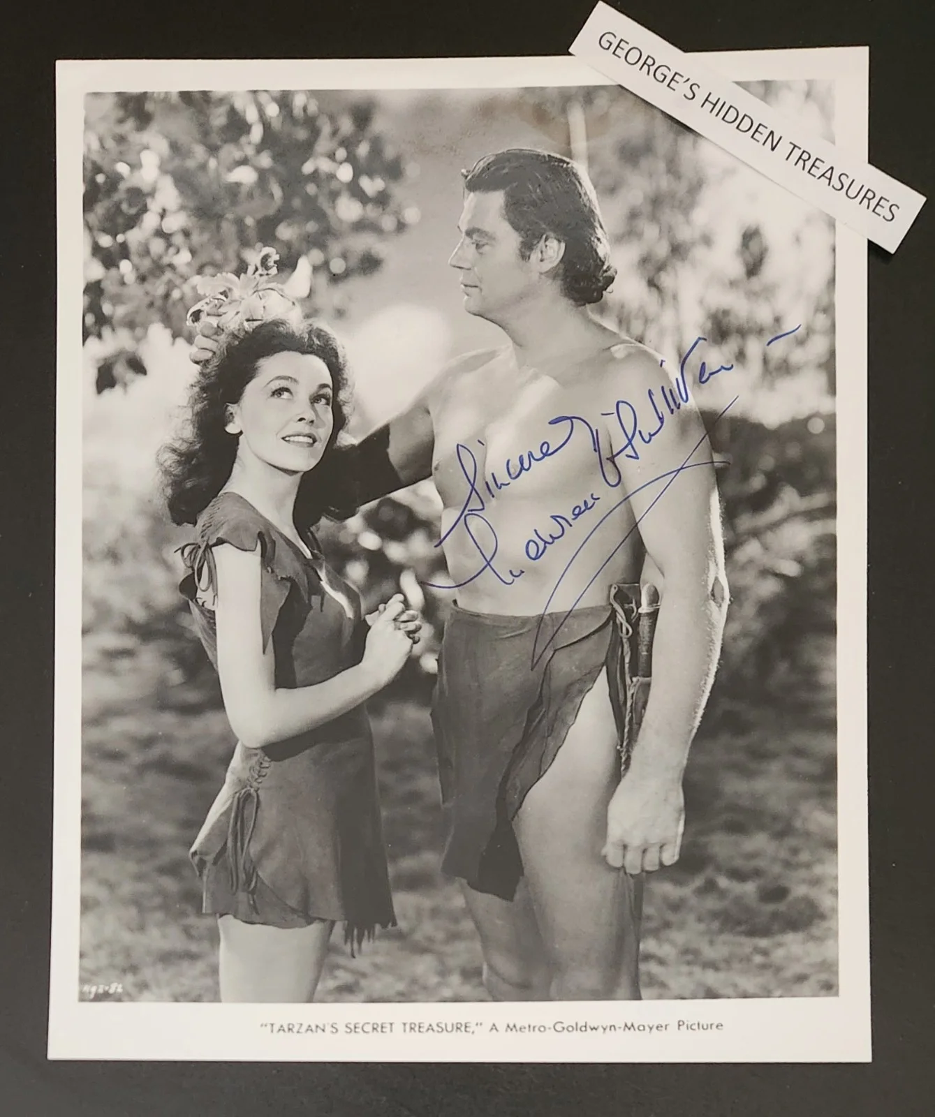 MAUREEN O'SULLIVAN — MAUREEN O'SULLIVAN signed autographed B&W 8x10 "TARZAN'S SECRET TREASURE"