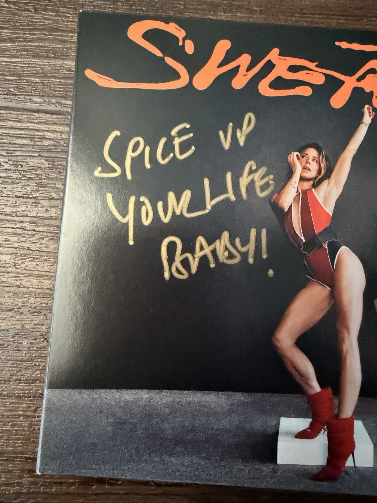 Melanie C SIGNED AUTOGRAPHED Sweat W Lyrics CD Sporty Spice Up Your Life, image 2