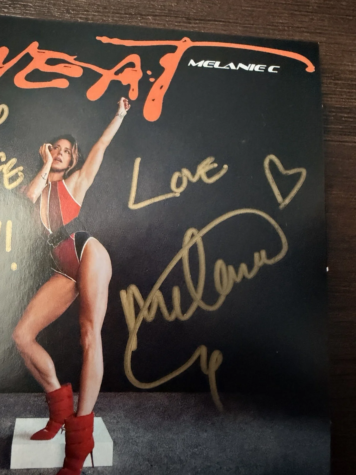 Melanie C SIGNED AUTOGRAPHED Sweat W Lyrics CD Sporty Spice Up Your Life, image 3