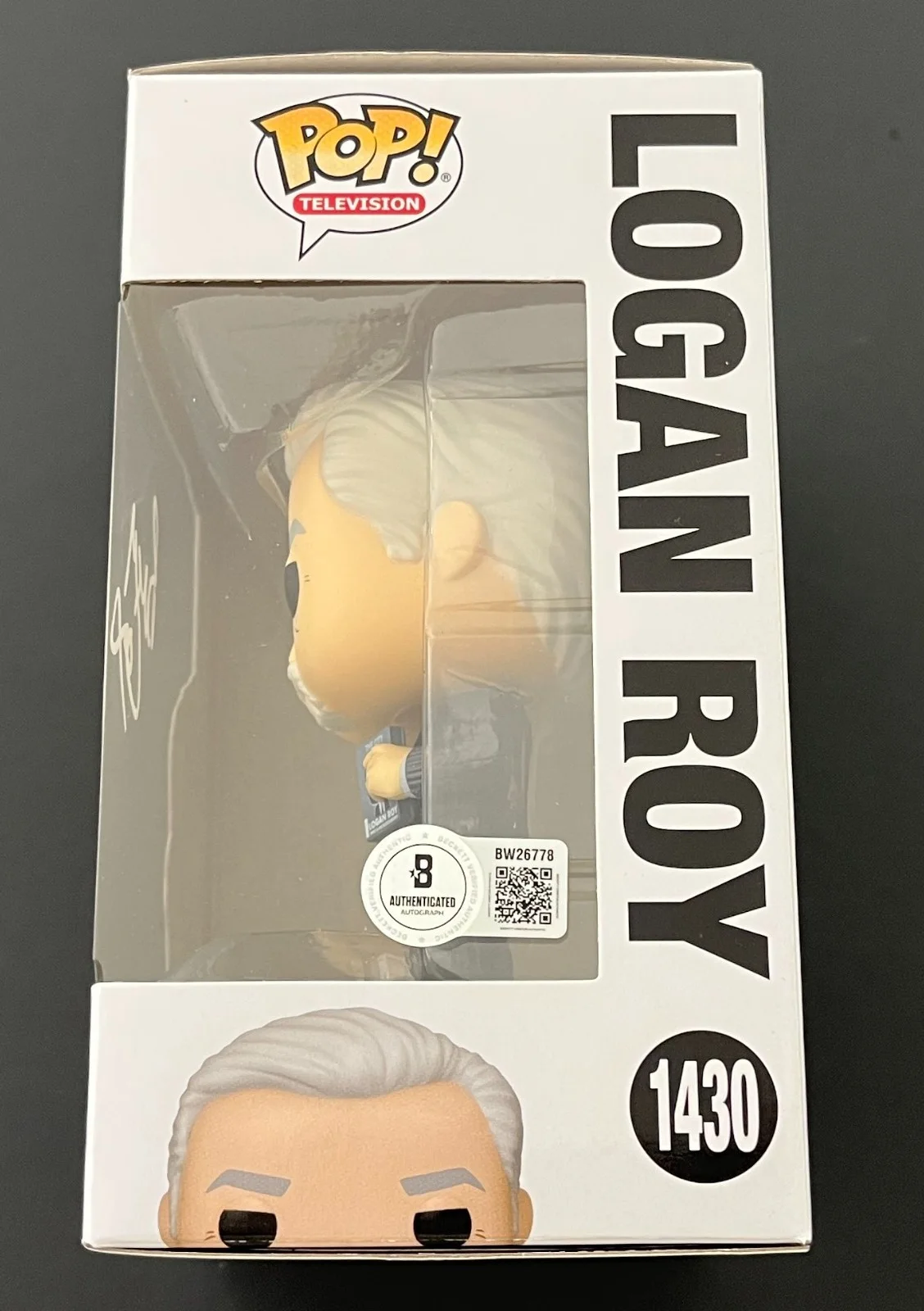 BRIAN COX SIGNED SUCCESSION ROMAN ROY 1430 FUNKO w/EXACT VIDEO PROOF BECKETT COA, изображение 4