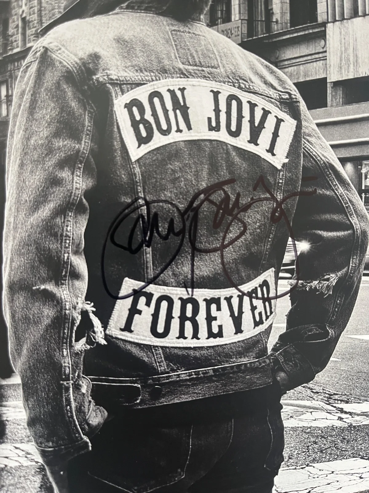 Bon Jovi : fully signed Forever autographed Lp vinyl Jon +6, image 2
