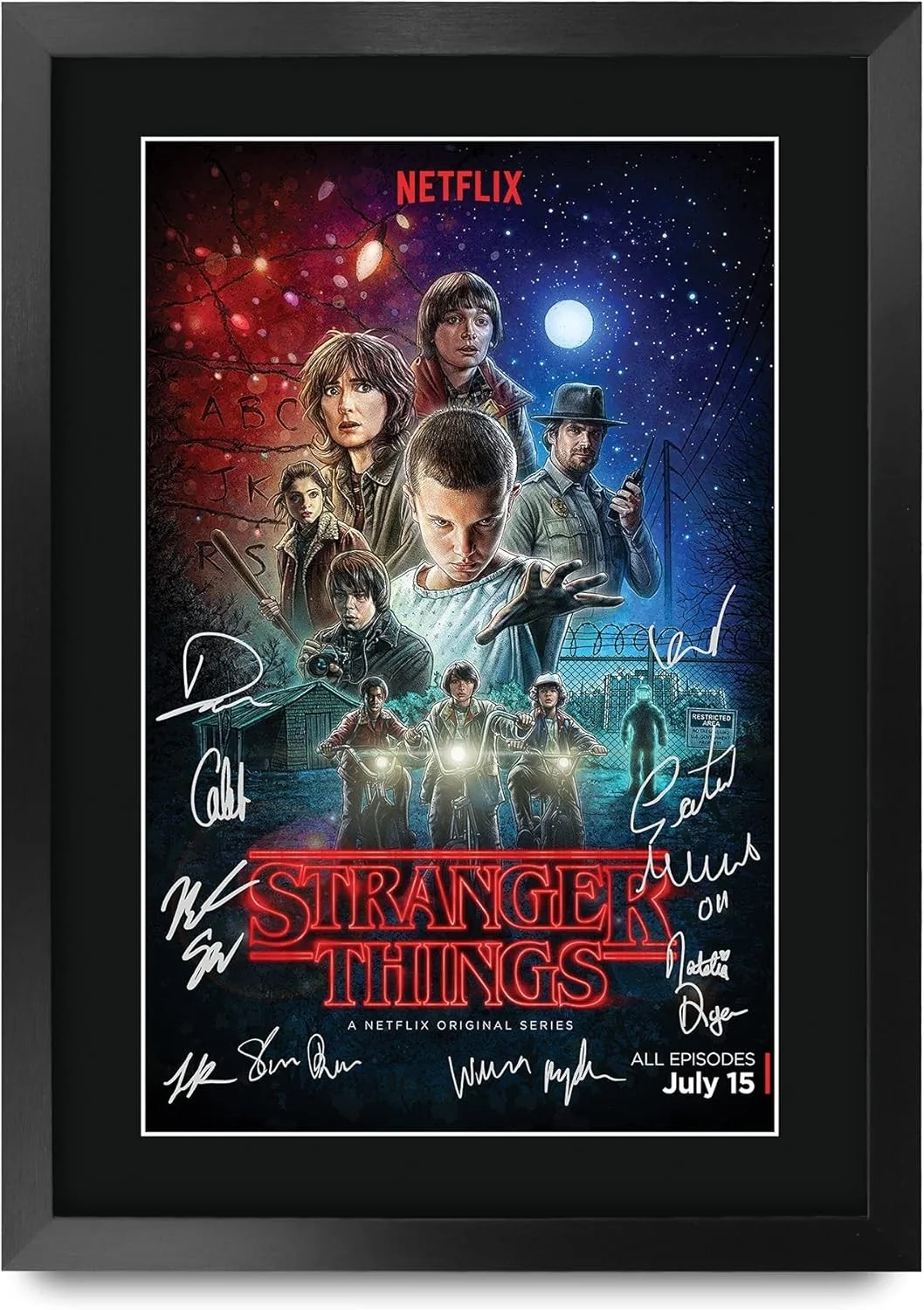 Not Authenticated — "Signed Stranger Things TV Memorabilia 16x12 Framed Picture"/-, image 3