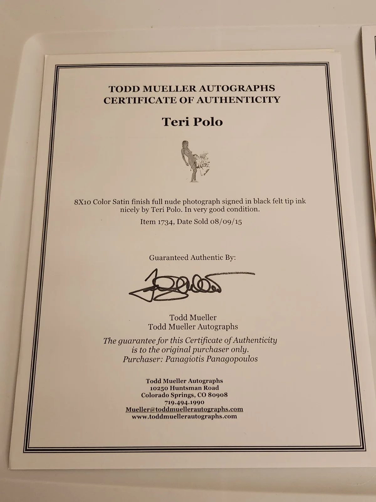 Teri Polo — Teri Polo Lot Of 2 Signed Autographed 8 X 10 Photos Certificate Of Authenticity, image 5