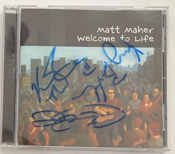 Matt Maher Welcome To Life 2003 Signed Autographed CD Full Band Rare, image 2