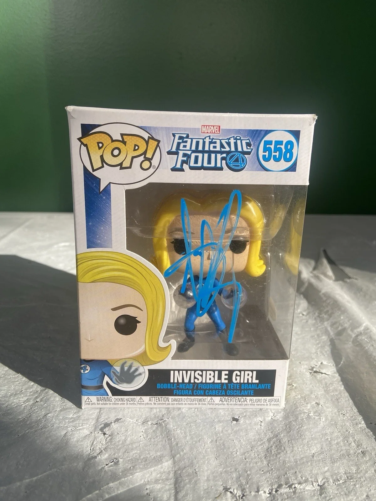 Marvel Fantastic Four Jessica Alba Signed Invisible Girl Funko Pop #558 COA, image 2