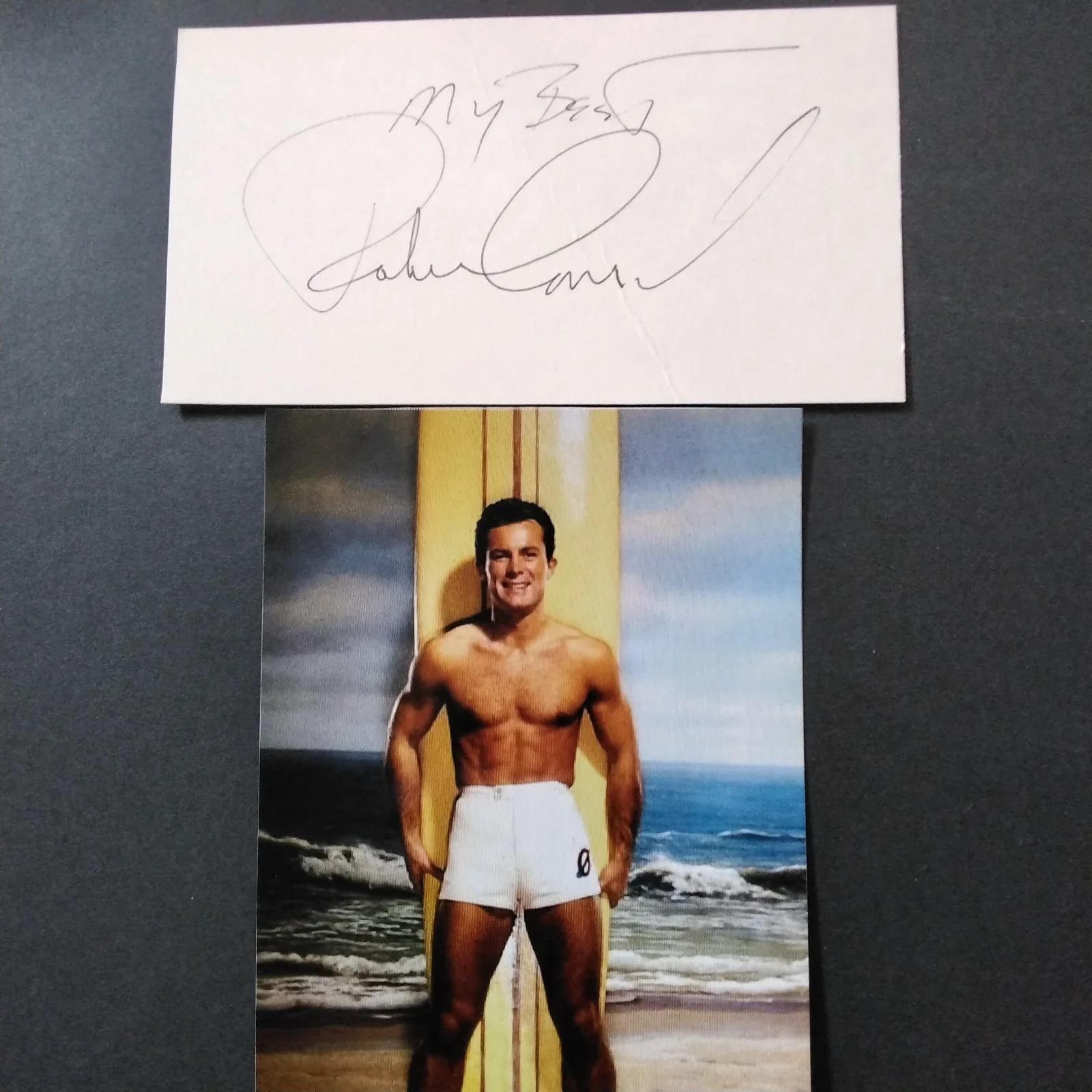 Robert Conrad SIGNED Card Photo Movie TV Actor Wild Wild West Baa Black Sheep, изображение 2