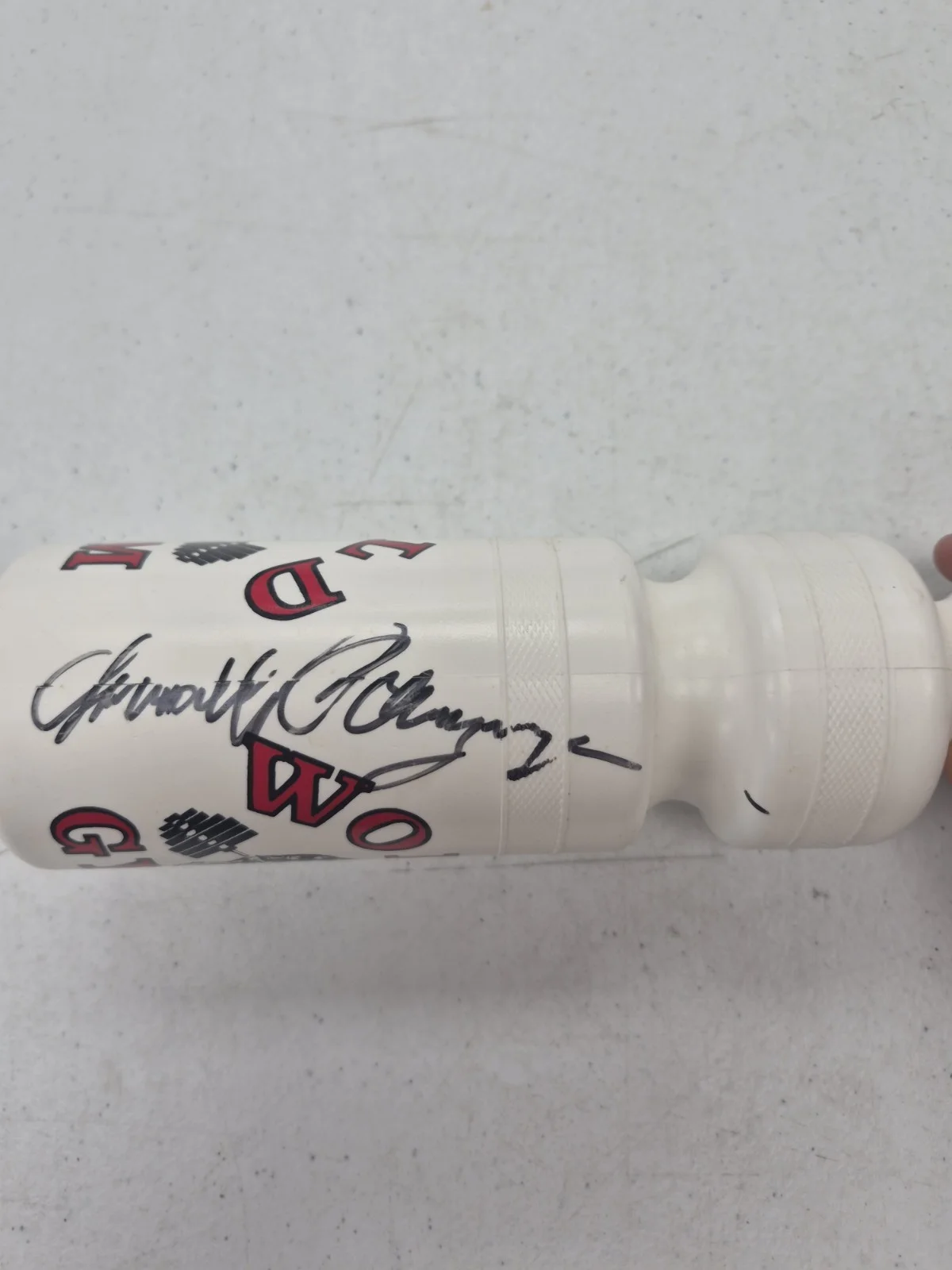 Arnold Schwarzenegger Autographed Signed World Gym Water Bottle, image 2