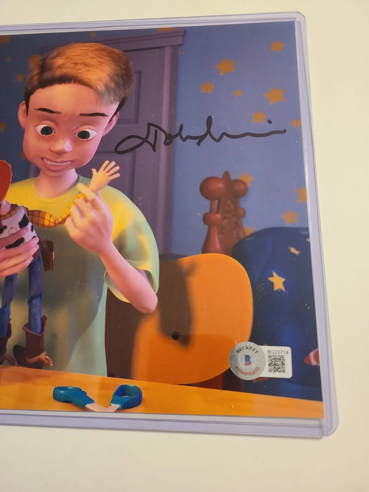 John Morris — John Morris (Andy from Toy Story) Signed Autograph 8x10 Photo, Beckett COA, изображение 2