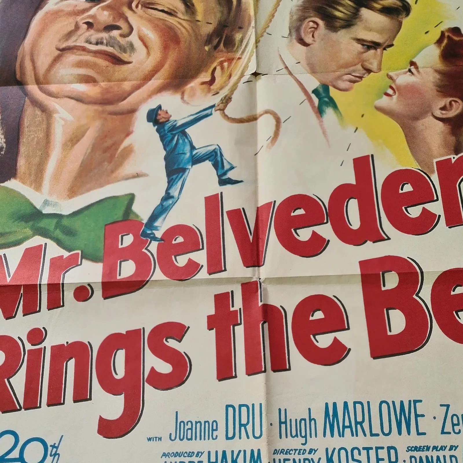 Mr Belvedere rings the Bell Original Classic Film Movie Poster 1951 40" x 27", изображение 5