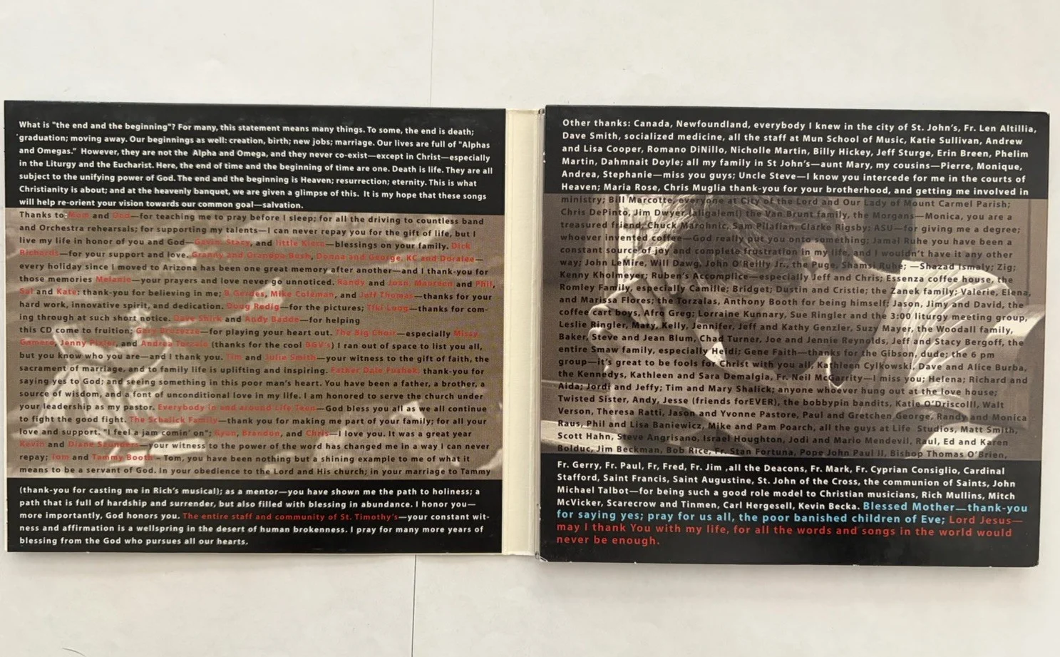 Matt Maher The End And The Beginning CD 2001 Signed Autographed By Band No Matt, image 3