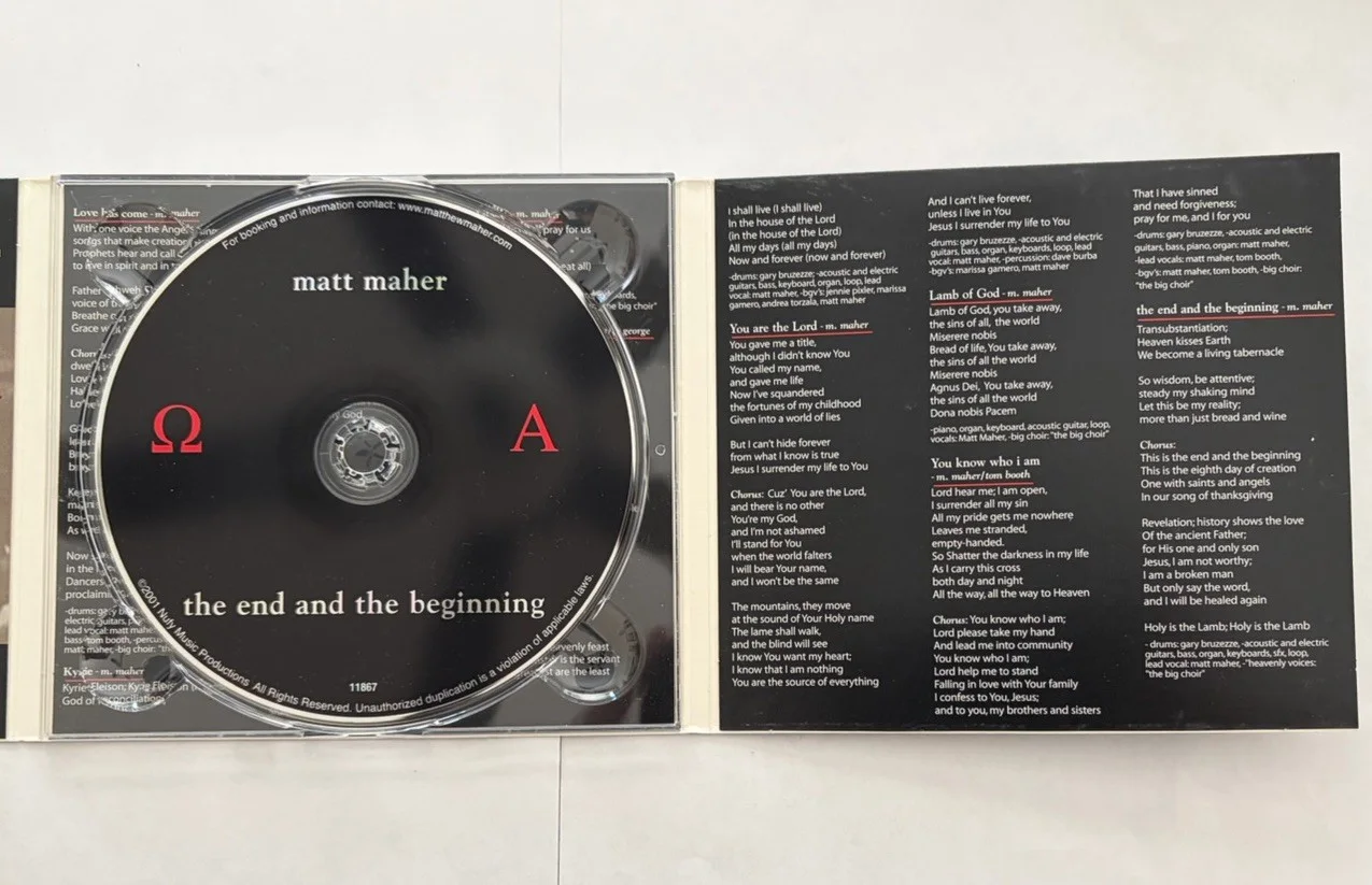 Matt Maher The End And The Beginning CD 2001 Signed Autographed By Band No Matt, image 4