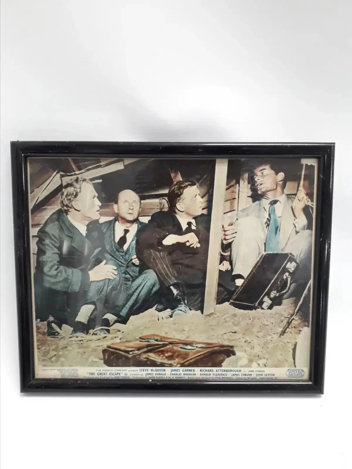 Vintage Framed Movie Lobby Cards Bundle x5 Great Escape Hud, изображение 2