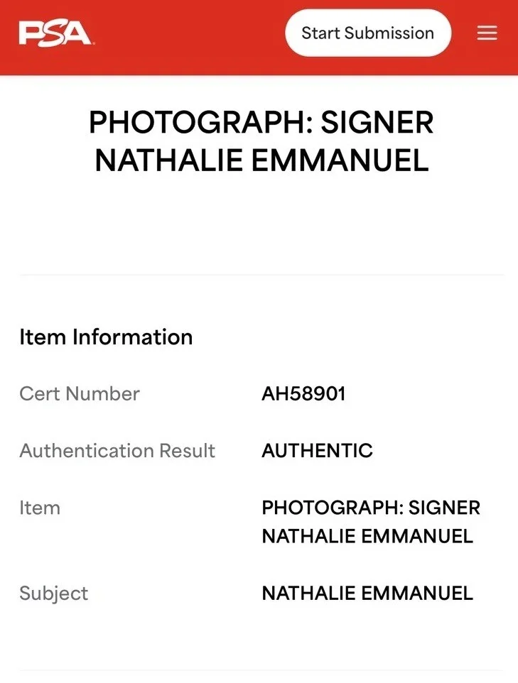 Nathalie Emmanuel — Nathalie Emmanuel Signed 12x18 Photo Fast & Furious Beckett an PSA COA, изображение 3