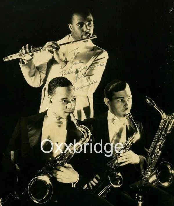 JIMMIE LUNCEFORD SIGNED PHOTO Willie Smith Jazz Band 1929 BEBOP Blue Note RARE, image 2