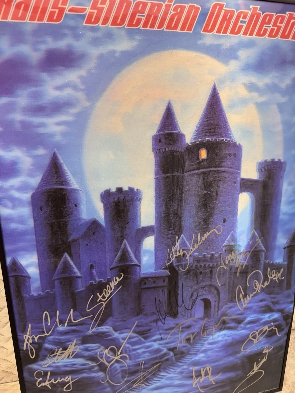 Trans Siberian Orchestra TSO 2007 Signed Poster Plastic 3D Lenticular Autograph, image 4