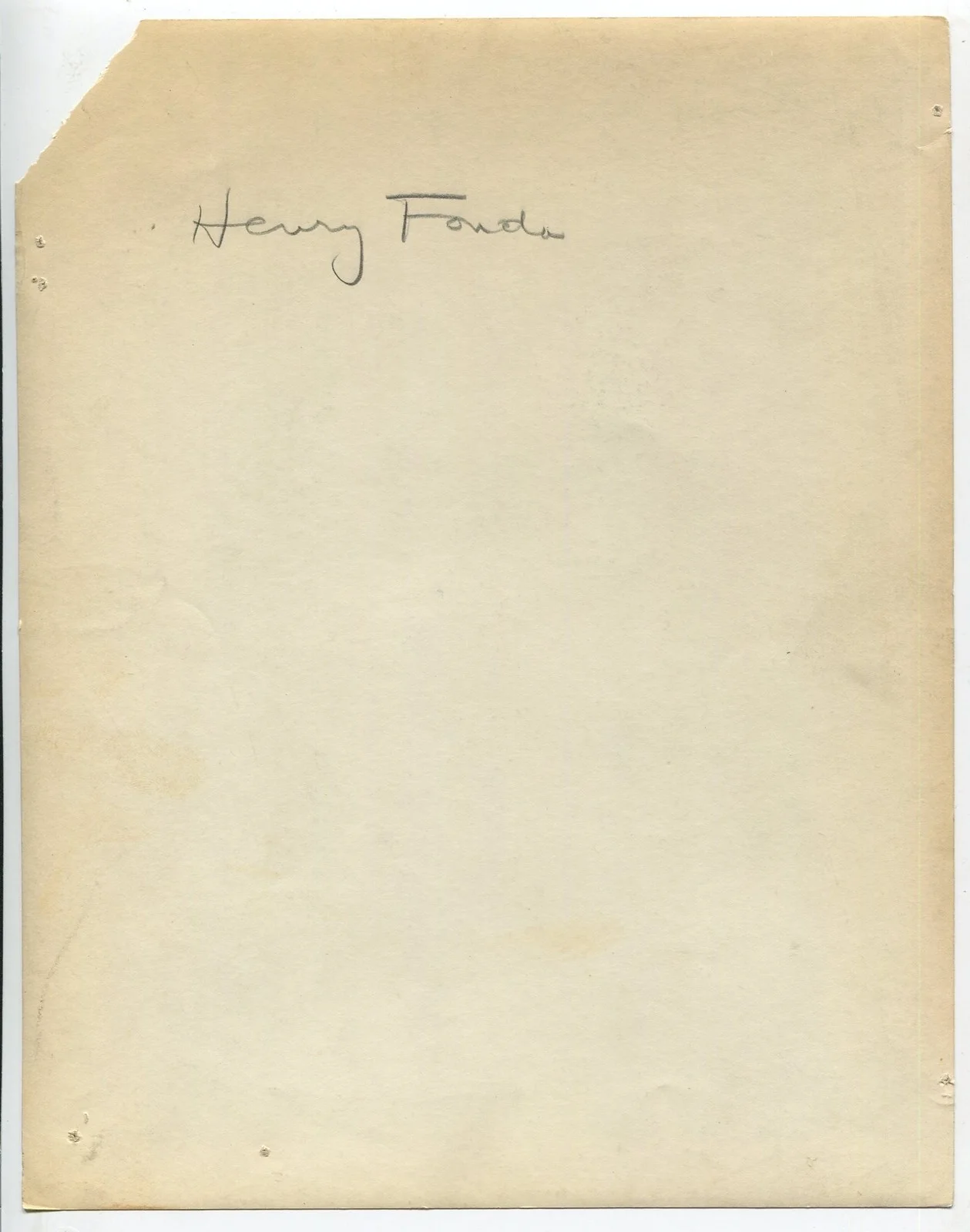 Henry Fonda — Henry Fonda Signed 1930 Very Young Portrait Photo Vitagraph Pictuires J1842, изображение 2