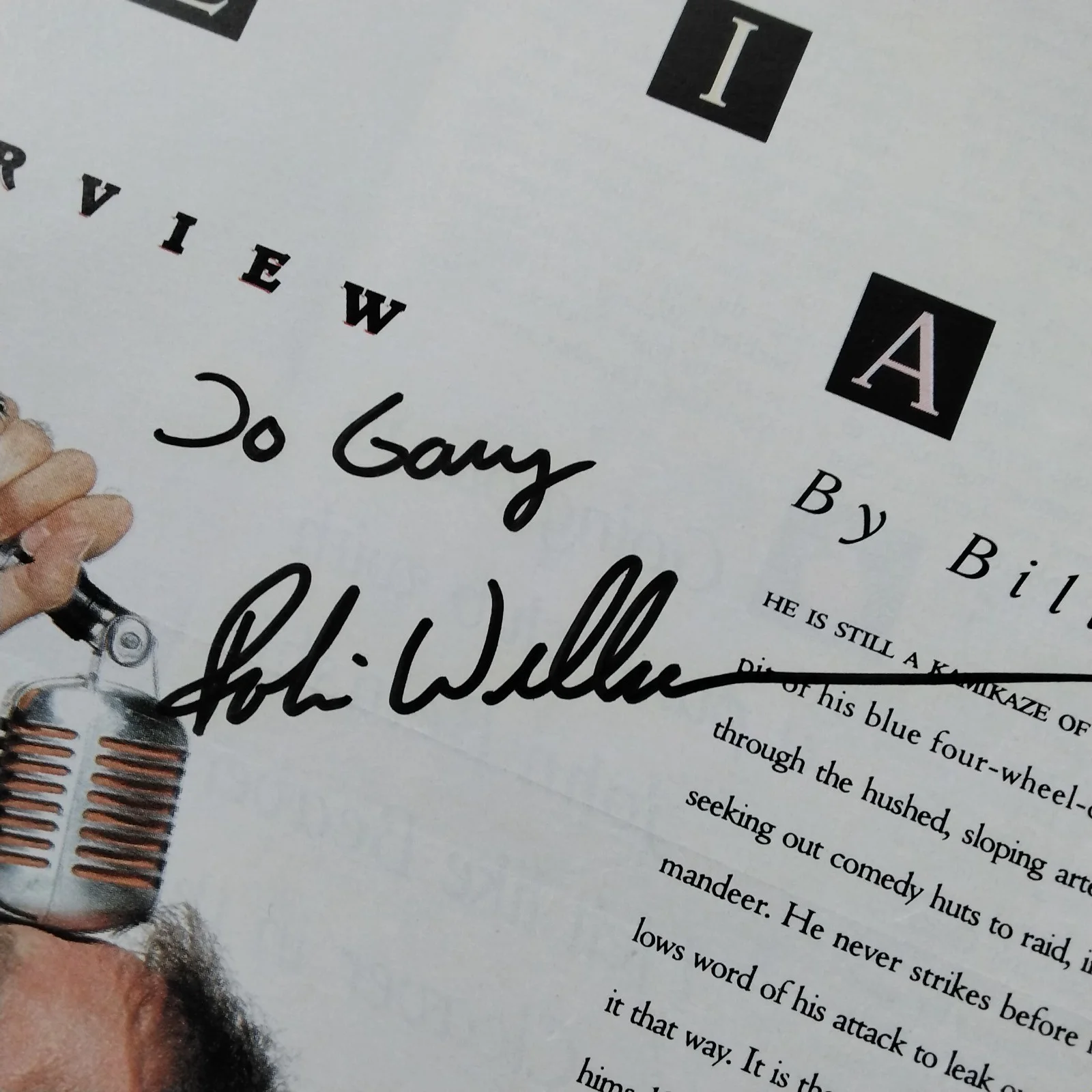 Robin Williams SIGNED 1988 Mag Page Movie TV Actor Mrs Doubtfire The Birdcaage, image 5