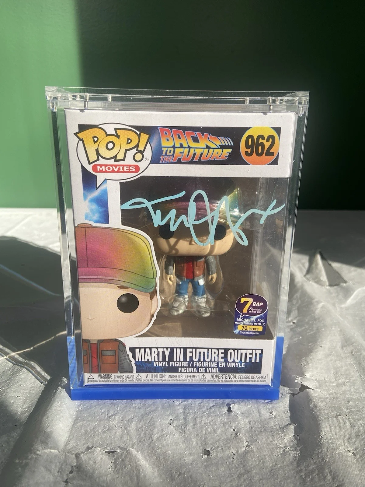 Michael J Fox — Michael J. Fox Autographed Marty in Future Outfit Funko Pop Figurine #962- JSA