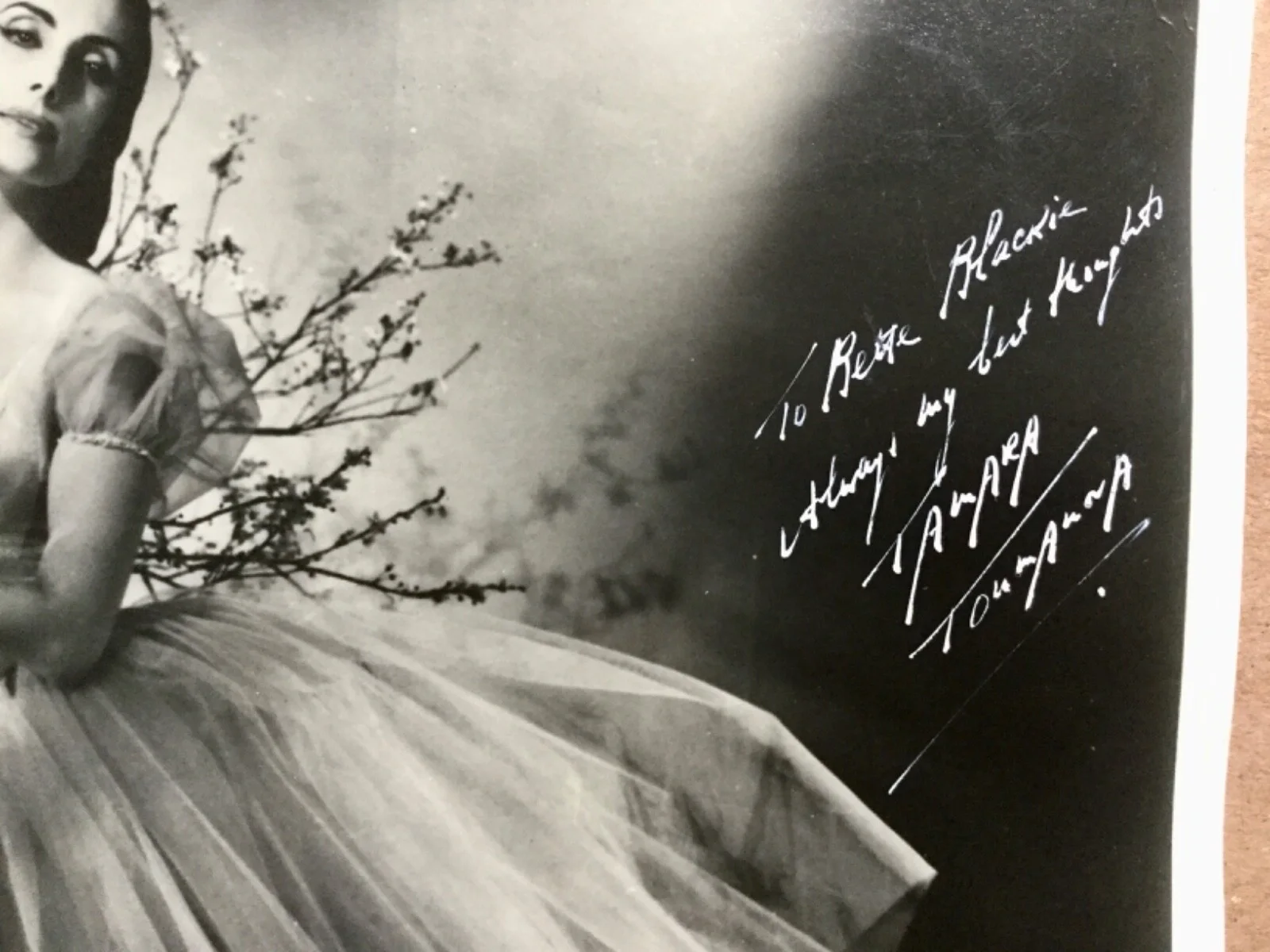 Tamara Toumanove — Tamara Toumanova - Prima Ballerina, Paris Opera Beautiful Signed 8x10 Photograph, изображение 3
