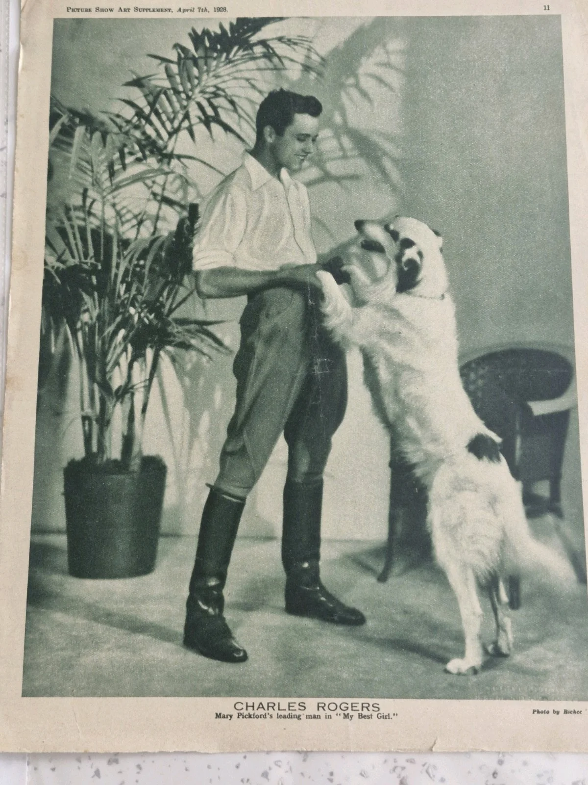 " GRETA GARBO" CENTREFOLD PICTURE SHOW ART SUPPLEMENT 1928 VGC, изображение 2
