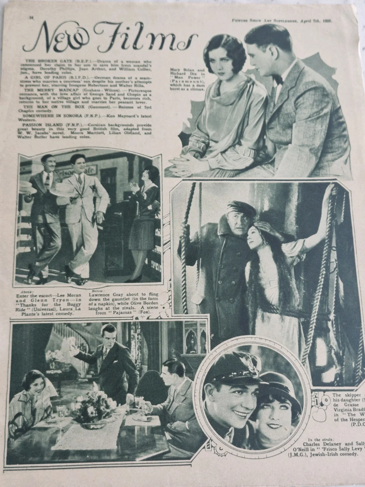 " GRETA GARBO" CENTREFOLD PICTURE SHOW ART SUPPLEMENT 1928 VGC, изображение 3