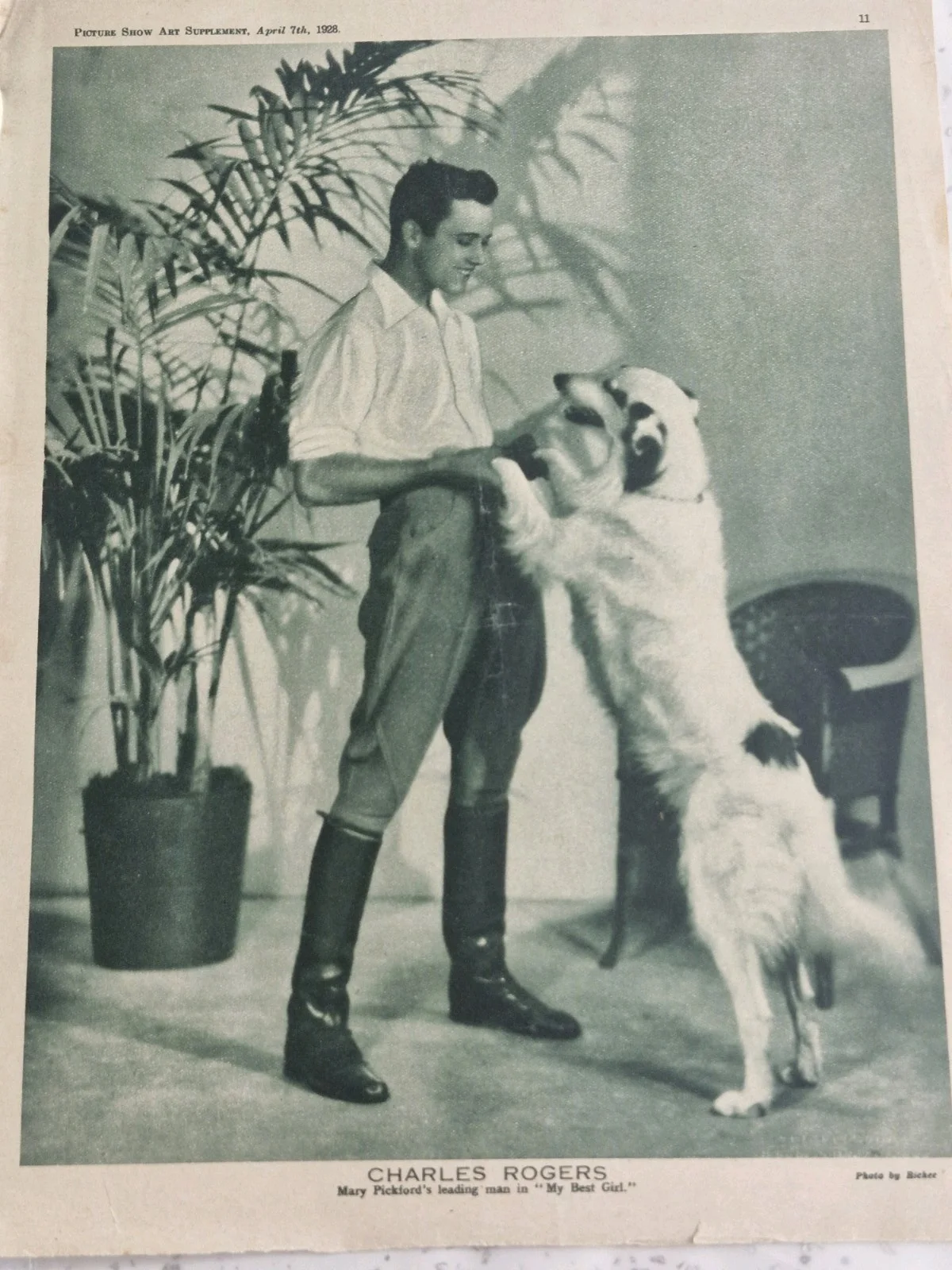 " GRETA GARBO" CENTREFOLD PICTURE SHOW ART SUPPLEMENT 1928 VGC, изображение 4