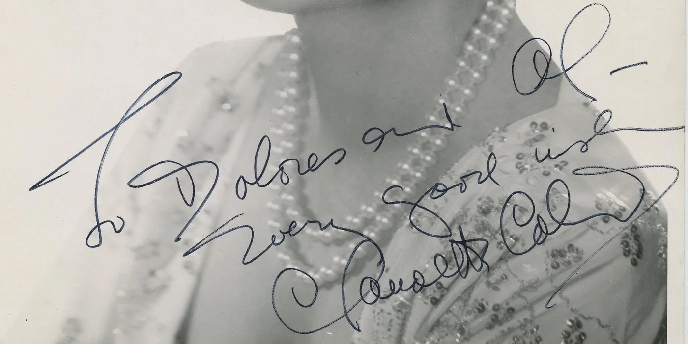 Claudette Colbert — Claudette Colbert Signed 1950 John Engstead Portrait Double Weight Photo Stamped, изображение 2