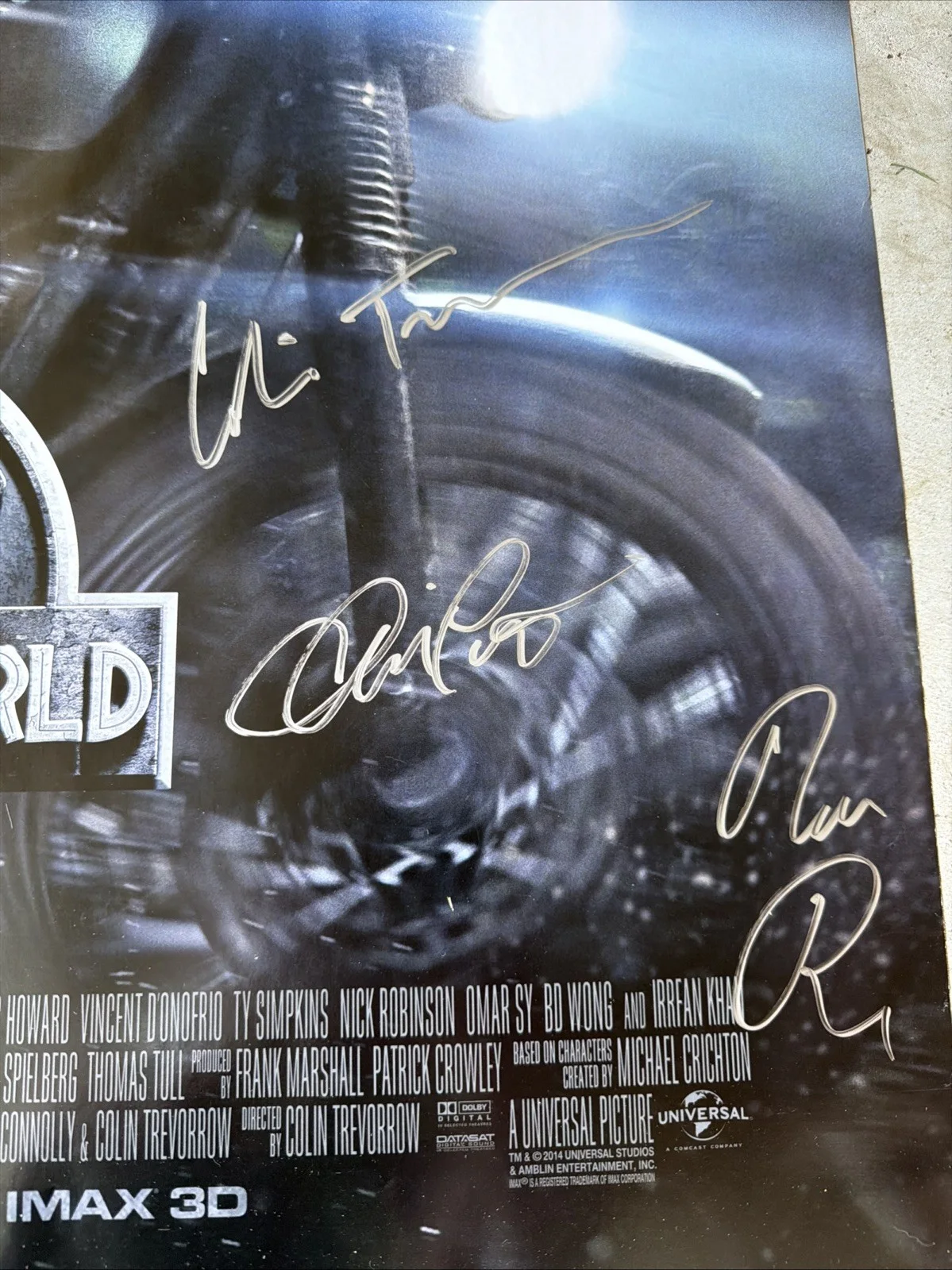 Chris Pratt — Jurassic World 27x40 Poster Signed By Bryce Dallas Howard , Chris Pratt And Cast, изображение 3