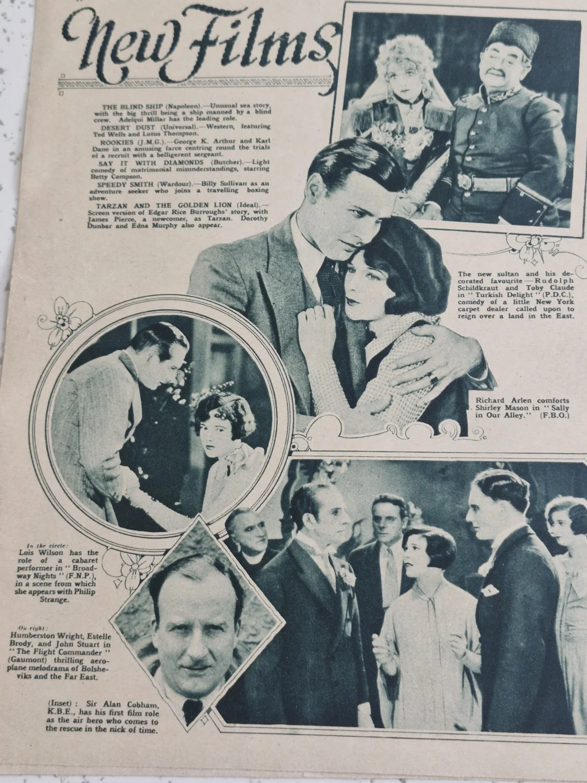 MADGE BELLAMY & IVOR NOVELLO .1928 PICTURE SHOW ART SUPPLEMENT, изображение 5
