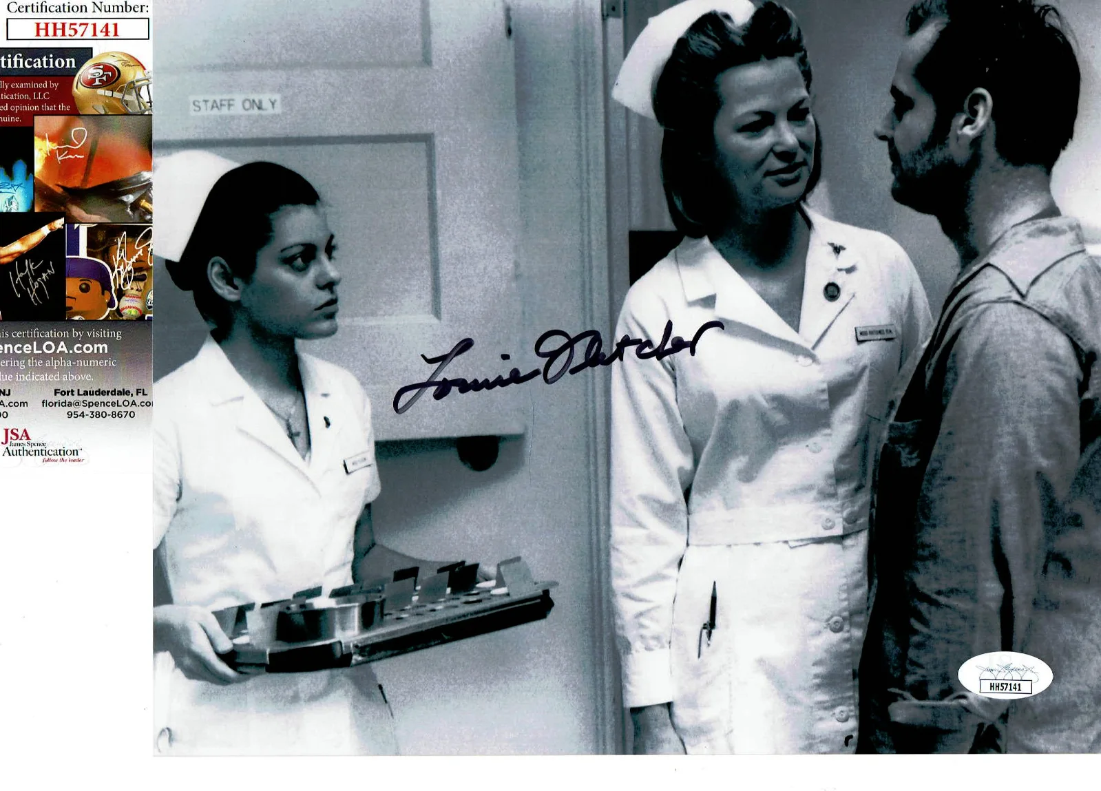Louise Fletcher — One Flew Over The Cuckoo's Nest Nurse R. autographed 8x10 Louise Fletcher JSA **