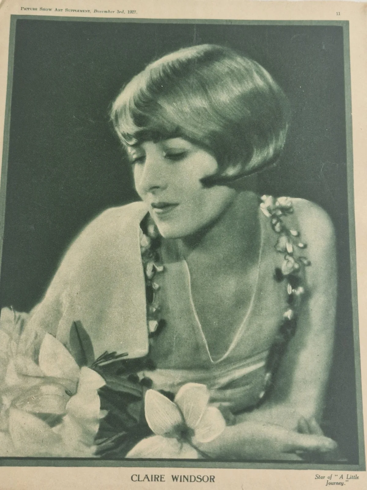 CENTREFOLD" RAMON NOVARRO' ALSO CLAIRE WINDSOR 1927 PICTURE SHOW ART SUPPLEMENT, image 2
