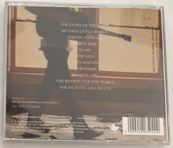 Matthew West The Story Of Your Life 2010 CD Signed Autographed Sparrow Good, image 2