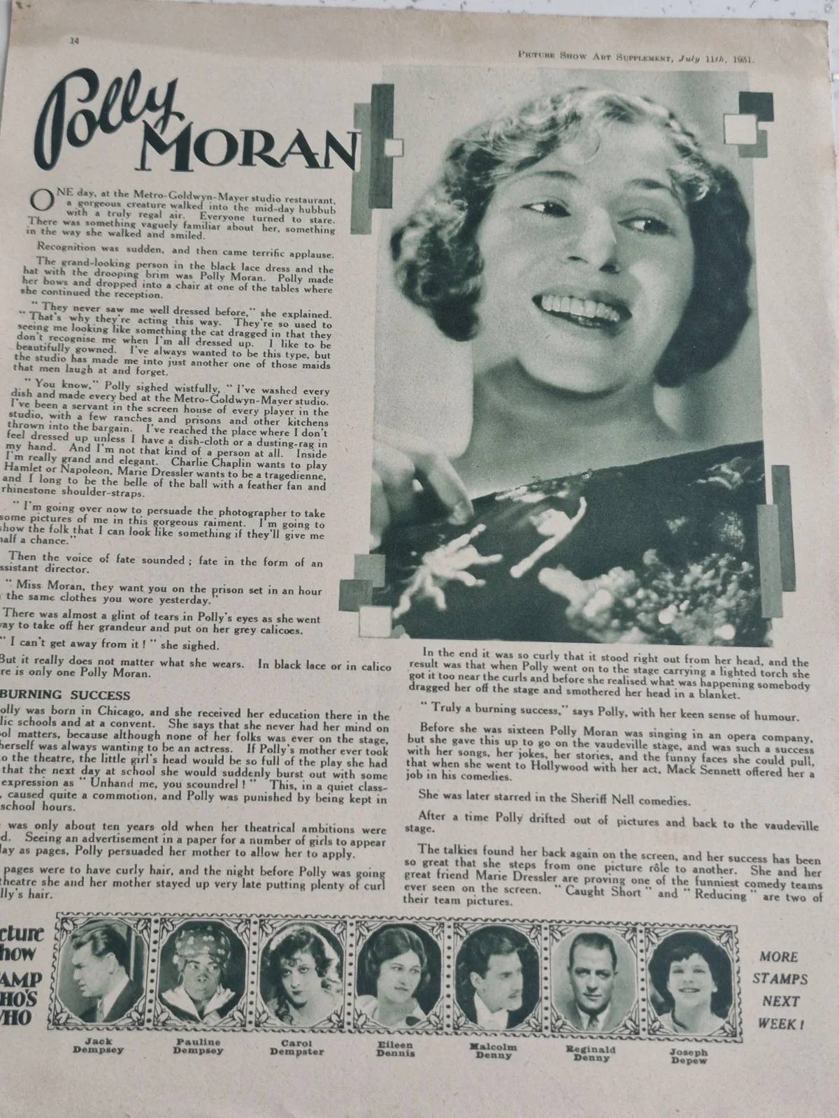 1931 PICTURE SHOW ART SUPPLEMENT - INC BARBARA STANWYCK/ NEIL HAMILTON, изображение 5